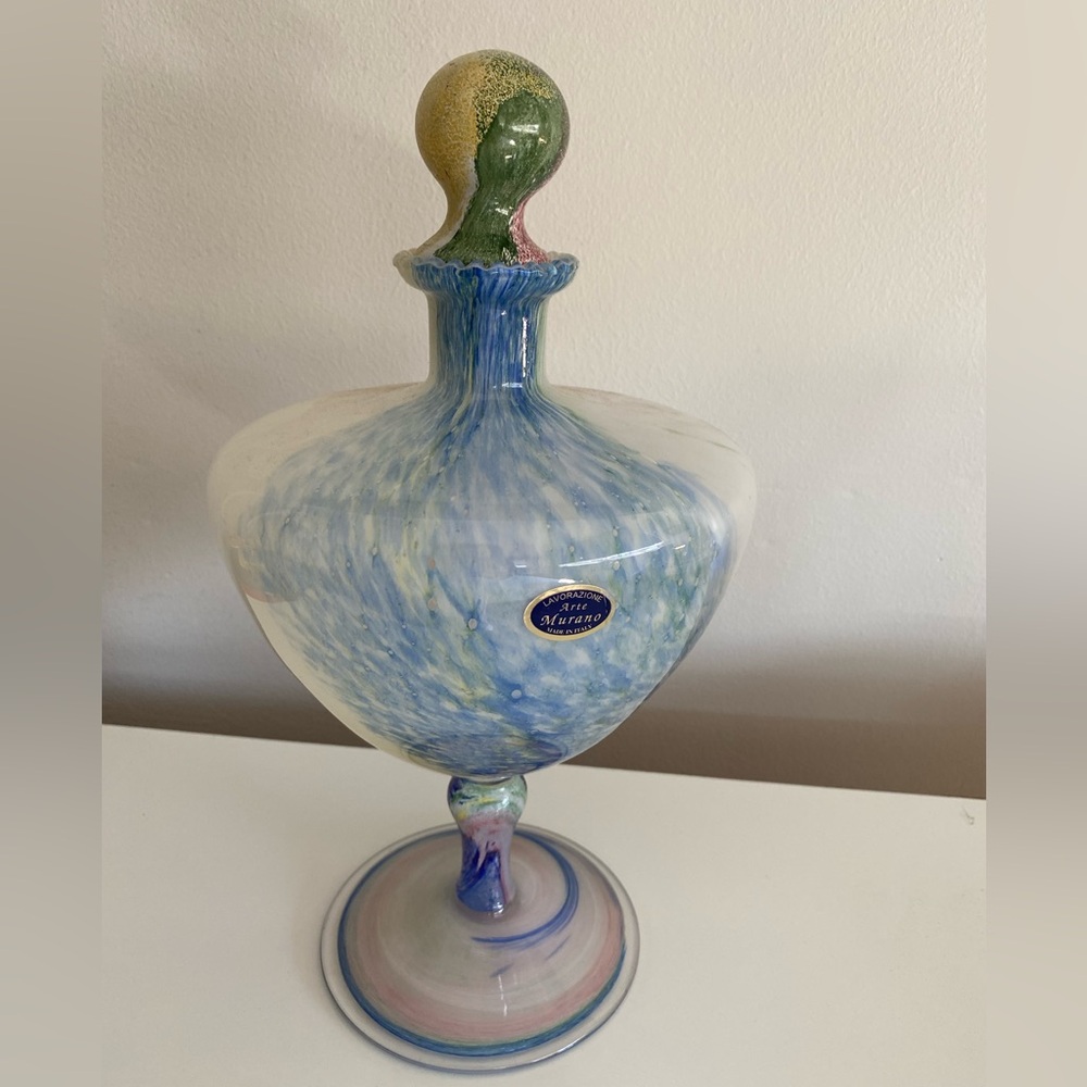Vintage Lavorazione Art Glass Murano Decanter
